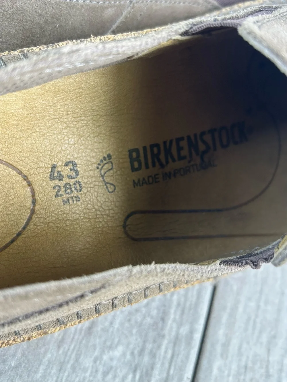Birkenstock Callan Charcoal Taupe Leather Loafer Slip On Shoes Mens Size 10 43